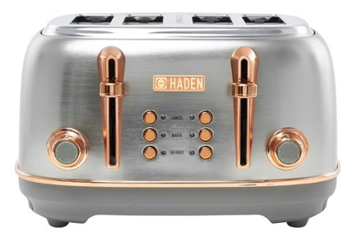 Haden - Heritage 4 Slice Toaster - Steel/Copper-Front_Standard 