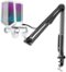 FIFINE - Gaming Microphone and Stand Bundle - USB Cardioid Condenser with RGB - White-Front_Standard