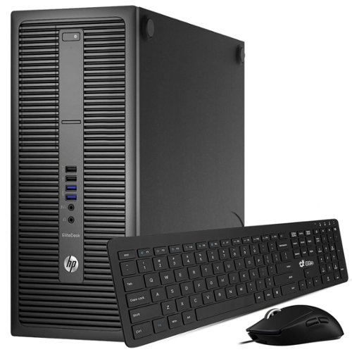 HP - Refurbished Excellent - G1 Tower Computer Desktop PC | Intel Core i5-4th 3.2GHz | 16GB RAM | 128GB SSD + 500GB HDD | KB & Mouse | WiFi | Win11 - Black-Front_Standard 