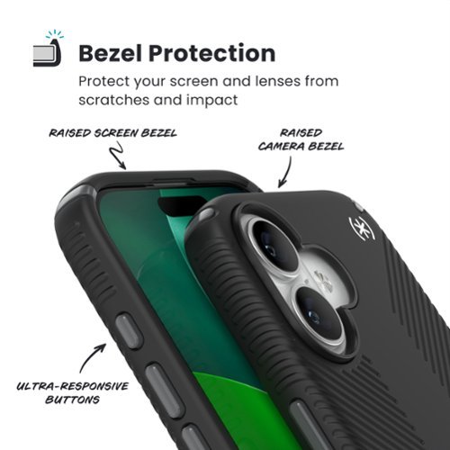 Speck Presidio2 Grip ClickLock Case for Apple iPhone 17 - Black/White GLOBAL SHIPPING