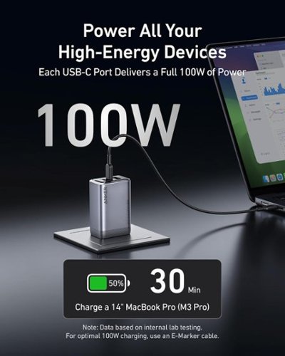 Anker Prime Charger, 100W 3 Port GaN USB C Charger Block, Foldable