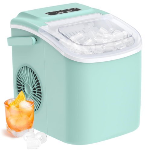 Silonn - Countertop/Portable 26lb Bullet Ice Maker With 2 Ice Sizes, Quiet Operation, Self-Cleaning - Green-Front_Standard 