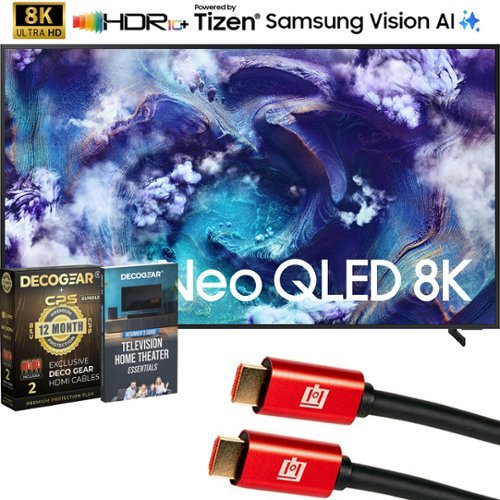 Samsung - 85" Neo QLED 8K QN900F Vision AI Smart TV (2025) w/ Extended Protection Bundle-Front_Standard 