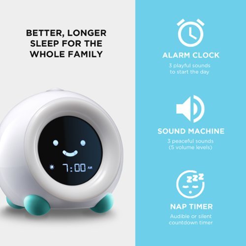 LittleHippo MELLA All-in-One Alarm Clock with Sleep Trainer for Kids - ARCTIC BLUE WORLDWIDE DELIVERY