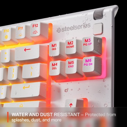 SteelSeries Apex 3 TKL Wired Membrane Whisper Quiet Switch Gaming Keyboard 8 zone RGB Backlighting - White GLOBAL SHIPPING