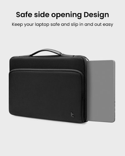 tomtoc Defender-A14 Premium 360° Laptop Sleeve Bag Carry Case for 13-inch MacBook Air M4 A3240/M3/M2/M1, 13 inch MacBook Pro - Black BUY IN EUROPE