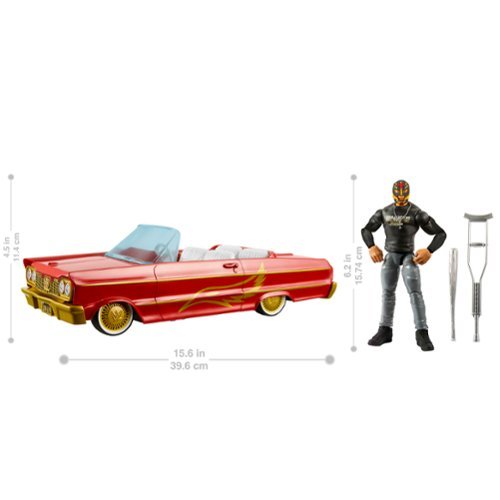 WWE Lucha Low Rider Vehicle with Rey Mysterio Action Figure - Red HOW TO BUY