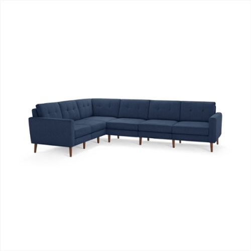 Burrow - Mid-Century Nomad 6-Seat Corner Sectional - Navy Blue-Front_Standard 