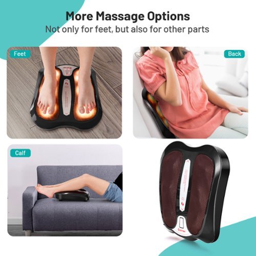 Costway Foot Massager with Shiatsu Heated Electric Kneading Foot & Back Massager Black - Black HOW TO BUY