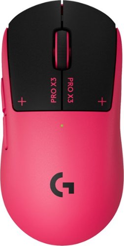 Logitech - G PRO X3 SUPERSTRIKE Wireless Gaming Mouse, Ultra-Lightweight with Programmable Buttons for PC, Mac - Wireless - Pink Magenta