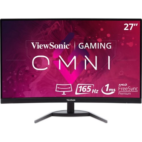 ViewSonic - 27 LCD Curved FHD Monitor (DisplayPort HDMI)-Front_Standard 