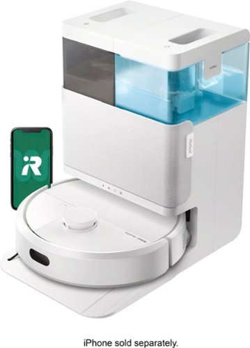 iRobot - Roomba 405 Combo Vacuum & Mop + AutoWash Dock - Dual Spinning Mop Pads, Self Empties, Intense Suction, Pad Lift - White-Front_Standard