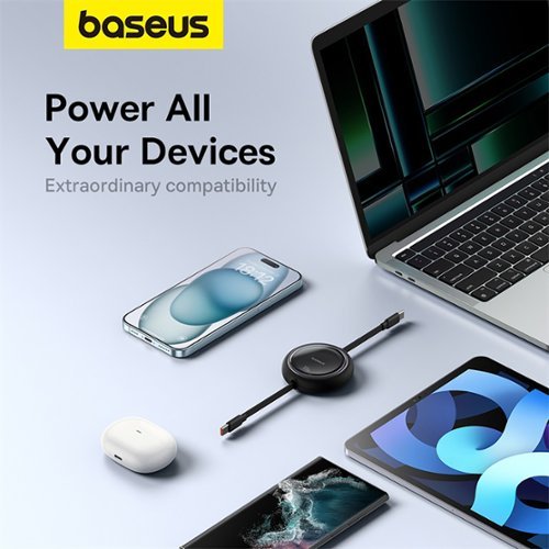 Baseus  Free2Pull Charging Cable C-C 100W 1m Black - Black BUY ONLINE
