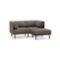 Burrow - Contemporary Range 2-Seat Sofa with Attachable Ottoman - Heather Charcoal-Front_Standard 