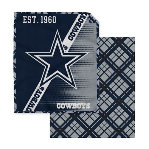 Pegasus - Dallas Cowboys 60" x 80" Digital Dash Two-Sided Checkered Ultra Cozy Sherpa Blanket - Multicolor-Front_Standard 