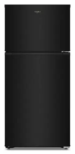 Front. Whirlpool - 14.3 Cu. Ft. Top-Freezer Refrigerator with Total Coverage Cooling - Black.