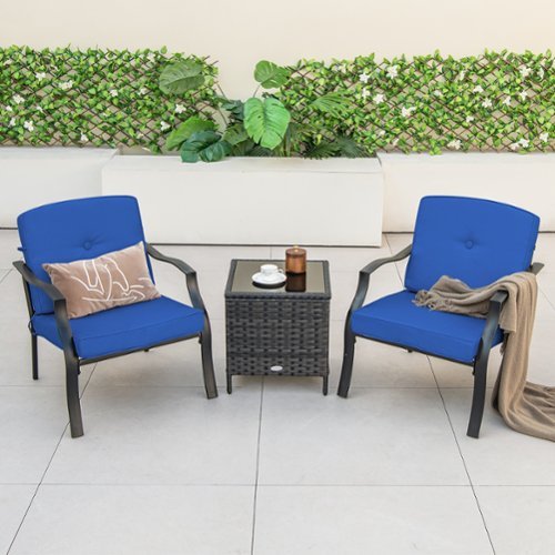 【Adul】PATIO Patio Swings With Canopy 3-Seat Outdoo Patio Swing Chai With