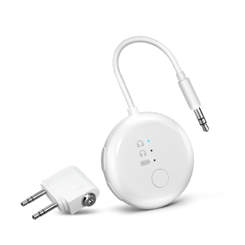 Avantree - SoundJet R1 – 25Hr Airplane Bluetooth Adapter for All AirPods (Pro/Max)-Front_Standard 