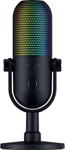 Razer - Seiren V3 Chroma Wired Supercardioid Condenser USB Microphone with 32-Bit DSP - Black
