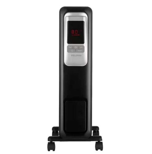 Pelonis - Electric Oil-Filled Radiant Thermostat Heater With Remote Control - Black-Front_Standard 