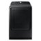 Samsung - Open Box 7.4 Cu. Ft. Smart Electric Dryer with Steam Sanitize+ - Black-Front_Standard