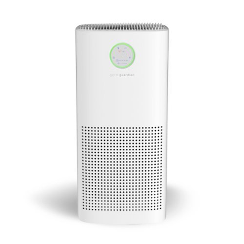GermGuardian - 23.5-inch Air Purifier with 360-Degree True HEPA Pure Filter, UV-C Light and Air Quality Monitor for 1905 Sq. Ft. Rooms - White-Front_Standard 
