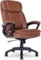 Serta - Fairbanks Bonded Leather Big and Tall Executive Office Chair - Cognac-Front_Standard