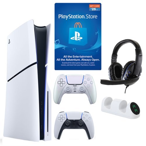 PS5 Slim with 25 PSN, Extra Controller & Accessories - PlayStation 5-Front_Standard 
