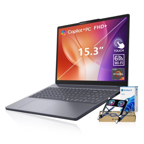  Lenovo - Upgraded - IdeaPad Slim 3 15.3" FHD+Touch Laptop - AMD Ryzen 7 170 - 32GB RAM - 1TB SSD - Copilot - Numeric KB - PCO Cooler - Gray
