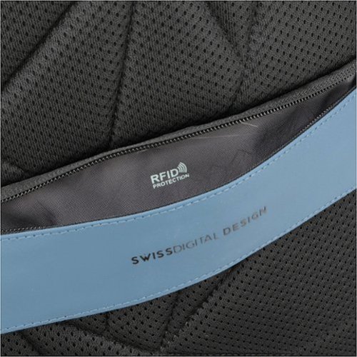 Swissdigital Design LAMONE L LED TSA-Friendly Water-Resistant Backpack With USB Charging Port  RFID Protection and Fits Up to 16″ Laptop - Dark Blue WHERE TO BUY