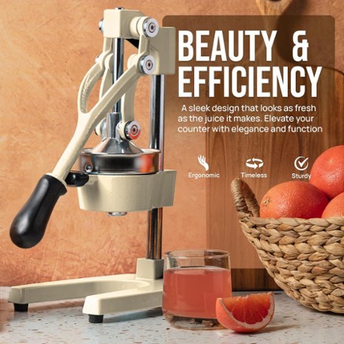 Zulay Kitchen Cast Iron Manual Citrus Press & Orange Squeezer