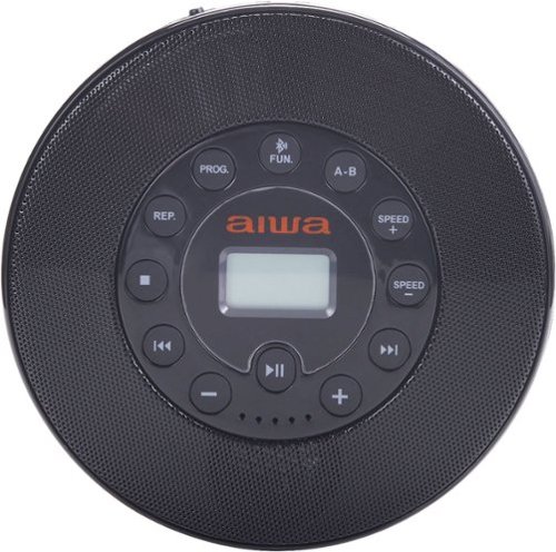Aiwa - Flashback Wireless Kit Retro CD Player & Wireless Headphones - Black