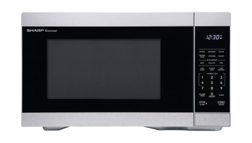 Sharp - 1.1 cu ft Countertop Microwave With Sensor Cooking - Stainless Steel-Front_Standard 