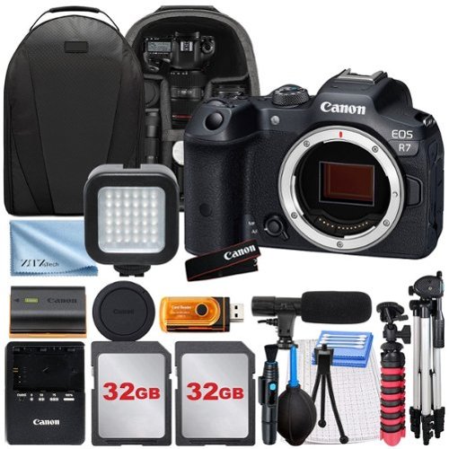 Bundle Canon EOS R7 Mirrorless Camera (Body Only) with 2x 32GB