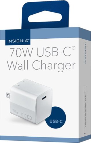 Insignia™ 70W USB-C Port Wall Charger for Smartphones, Tablets, Laptops and More - White BUY ONLINE