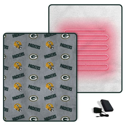 Pegasus - Green Bay Packers Scattered Logos 60" x 70" Heated Blanket - Multicolor-Front_Standard 