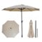 Above - OneClick 2 9 Feet Market Umbrella - Tan-Front_Standard 