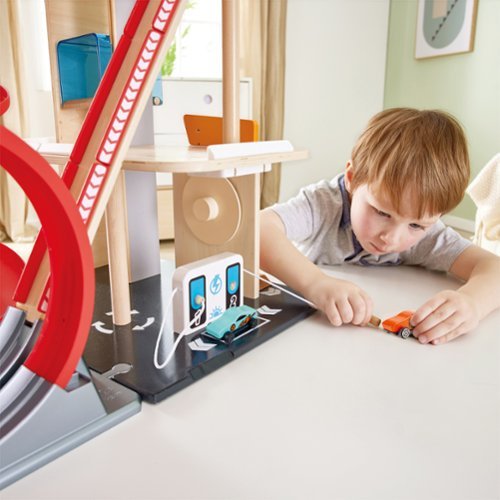 Hape  Gearhead Stunt Garage Wooden High-Rise Car Parking Lot Kid's Playset HOW TO BUY