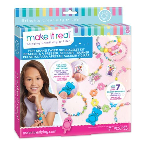 Make It Real: Pop! Shake! Twist! DIY Bracelet Kit, 171 Pieces