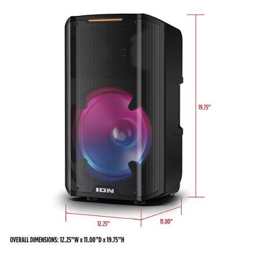 ION Audio Trouper 300 - Battery-Powered Portable Speaker System with Multi-Channel Mixer and Lights - Black SHOP ONLINE