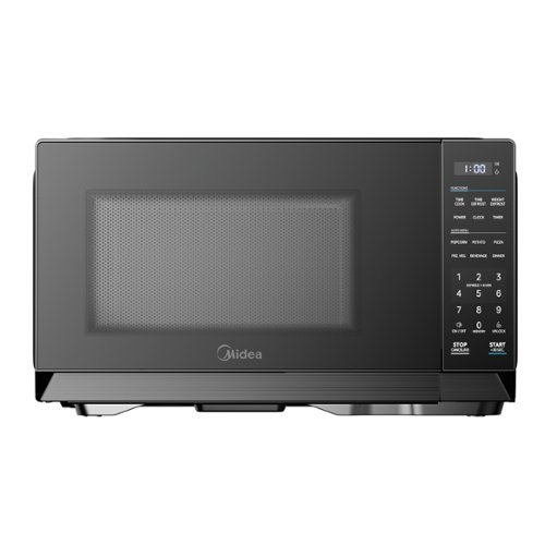 Midea - 0.7 Cu. Ft. Countertop Microwave Oven, Small Microwave for Dorm, Office, Apartment - Black-Front_Standard 