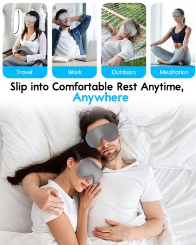 Arboleaf Sleep Mask, Contoured for Zero Pressure, Travel Bliss, 3D Eye Mask, Light-Blocking Design - Gray SHOP ONLINE