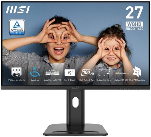 MSI - PRO MP273QPE2 IPS LCD QHD 100Hz 1ms FreeSync Monitor ,Built-in Speakers (DisplayPort, HDMI)