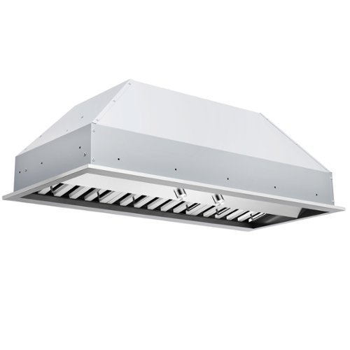Hauslane - 42 inches - Convertible - Range Hood Insert - Silver-Front_Standard 