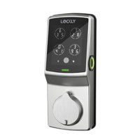 Lockly - Secure Plus Smart Lock Bluetooth Retrofit Deadbolt with Touchscreen/Fingerprint Sensor/Key Access/Auto Lock Access - S