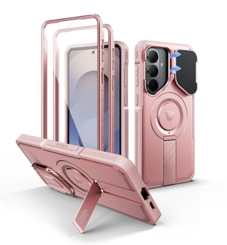 Dexnor - Case for Samsung Galaxy S26 Plus with Camera Cover, Screen Protector, Compatible with MagSafe, Rugged Shockproof Cover - Peony Pink-Front_Standard 