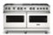 Viking - 5-Series Dual Fuel Self-Clean 60"W Sealed Burner Range - Pure White-Front_Standard