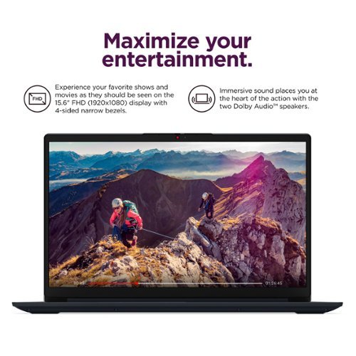 Lenovo IdeaPad 1 15.6 Full HD Laptop - AMD Ryzen 5 7520U - 8GB Memory- 256GB SSD - Abyss Blue WORLDWIDE DELIVERY