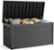 Yardgrace - 320 Gallon Lockable Resin Deck Box Waterproof Outdoor Storage for Patio Furniture Garden Tools and Equipment - Black-Front_Standard