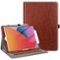 Kitcheniva - Protective Stand Case For iPad 9th 8th 7th Generation 10.2 Inch With Pocket Holder - Brown-Front_Standard